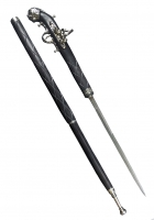 Трость - мушкет с клинком из дамасской стали
