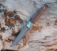 Нож Грибник из мозаичной дамасской стали  купить на  сайте koval-knife.shop