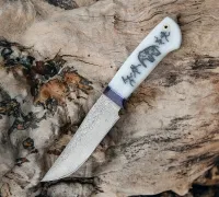 Нож Клыч из стали Elmax в нержавеющих обкладках